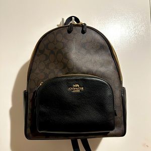 Coach Large Court Backpack in Signature Canvas